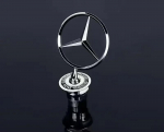 Naujas 2025 m. Kar&scaron;tos žvaigždės dangtelis - Ženklelis automobilio variklio dangčiui Priekinis chromuotas logotipas Dangtelio žymėjimas Benz C E S klasei W204 W205 W212 W213 W211 W220