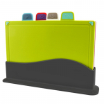 Pjaustymo lentos su laikikliu 4 vnt. rinkiniai virtuvei, antibakterinės plastikinės pjaustymo lentos, plastikinės, galima plauti indaplovėje, Kalėdoms mėlyna