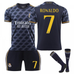 Real Madrid Ronaldo Vaikų Futbolo Mar&scaron;kinėliai Juodi Sporto Įranga 100-110 cm juoda