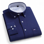 &bdquo;Sinwoyan Pure Cotton Oxford Solid&ldquo; ilgomis rankovėmis vyri&scaron;ki laisvalaikio mar&scaron;kiniai, geros kokybės laisvalaikis su ki&scaron;ene ant krūtinės 38