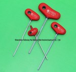 &Scaron;veicari&scaron;kas PB SWISS TOOLS T formos rankenos &scaron;e&scaron;iakampių raktų rinkinys 3, 4, 5, 6 mm 2.5mm - 100mm red