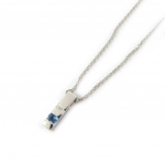 Altesse [L5369] - Collier argent 'Delicate' bleu