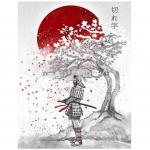 Pilnas 5D &bdquo;pasidaryk pats&ldquo; deimantinis paveikslas &bdquo;Sakura Samurai&ldquo; deimantinis siuvinėjimas kryžminio dygsnio rinkiniai namų dekoravimui, rankų darbo dovana 20x30cm