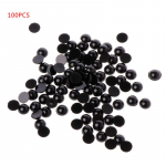 100 vnt. 6-18 mm juodos plastikinės apsauginės akutės, skirtos me&scaron;kučiams, gyvūnams, lėlėms, rankdarbiams, vaikams, vaikams, &bdquo;pasidaryk pats&ldquo; žaislams 6mm