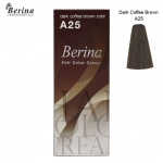 BERINA PLAUKŲ COLOR CREAM Permanent Dye A1-A47 60 g. &ndash; Tajų A25 Dark Coffee Brown