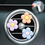 Miela gėlės aromaterapinė automobilio oro i&scaron;leidimo angos dekoracija, kvepalų segtukas, oro gaiviklis, spalvingas floros dekoras, automobilio aksesuarai