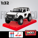 1/32 mastelio &bdquo;Ford Bronco Lima&ldquo; visureigio &bdquo;Diescast&ldquo; automobilio modelio žaislas, i&scaron;traukiama žaislinė transporto priemonė su garsu ir &scaron;viesa vaikams, mažiems berniukams, mergaitėms, dovanų kolekcija