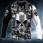 Pavasario rudens vyri&scaron;ki drabužiai Viking Hoodies Megztiniai 3D Spausdinti Skull Angel Streetwear Vintažinis ilgomis rankovėmis vyri&scaron;kos megztinės striukės XXL