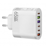 Įkrovimo galvutė, daugialypė sąsaja, 3 USB ir 3 tipo c greitasis įkroviklis, ne&scaron;iojamasis telefono įkroviklis, skirtas kelionių namų biurui EU Plug balta