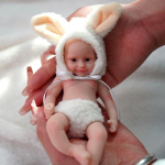 6 colių kieto silikono, viso kūno atgimusi lėlė mergaitei ir berniukui 15 cm, mini delno imitacinė lėlė Maddie suknelė žaidimo draugo žaislinė lėlė vaiko gimtadienio dovana 6 inch