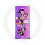 Coque pour Samsung Galaxy J6 2018 BTS TinyTAN Animation Affiche RM Jin Suga J-Hope Jimin Jungkook Et V Mic Drop Danse