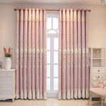 Namų dekoras Dvisluoksnės tamsios užuolaidos svetainei Europos reljefinės gėlės perlais i&scaron;siuvinėtos tiulio užuolaidos 2PC W170cm x L270cm
