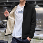 Vyri&scaron;ka striukė Laisvalaikio flisinė striukė Vyri&scaron;ka plius apkūni plius dydžio flisinė striukė Kardiganas Avinėlio vilnos megztinis XXXXXL juoda