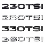 230TSI 280TSI 330TSI 380TSI automobilio logotipo lipdukas bagažinės emblemos ženklelio lipdukas Golf Touareg Jetta Passat CC Vento Bora Beetle Polo V6 juoda