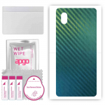 apgo Protective Skin Sticker for the back compatible with Samsung Galaxy M01 Core, Wrap Film, Foil, Vinyl - Pattern Carbon Chameleon CAKA1