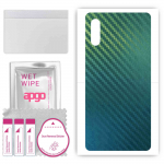 apgo Protective Skin Sticker for the back compatible with Sony Xperia Ace II SO-41B, Wrap Film, Foil, Vinyl - Pattern Carbon Chameleon CAKA1