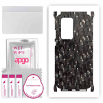 apgo Protective Skin Sticker for the back+sides compatible with Huawei P40 Pro, Full Wrap Film, Foil, Vinyl - Pattern Carbon Black Pixel