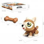 Robotų &scaron;unų žaislai, &bdquo;pasidaryk pats&ldquo; elektronika &bdquo;Pet Dog-Touch&ldquo; valdymas, balso valdymo interaktyvus &scaron;uniukas vaikams gimtadienio dovanos 15.5*13*10cm ruda