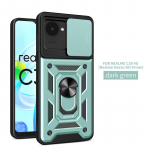 Skirta OPPO Realme C30 4G Case Armor Magnetinio žiedinio stovo laikiklio galinis dangtelis, skirtas Realme C 30 RealmeC30 2022 RMX3581 telefonų dėkliams For Realme C30 4G mėlyna