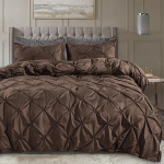 Baltas 3d antklodės užvalkalas patalynės komplektas Prabangus žiupsnelis klostuotas &scaron;iaurieti&scaron;kas lovos užvalkalas 150 vienvietis antklodės užvalkalas su pagalvių užvalkalais be paklodžių 220*240 kava