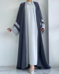 Eid musulmoni&scaron;ka suknelė Abayas Moteri&scaron;kas dviejų dalių komplektas Musulman Ensembles Marokas Ramadanas Caftan Abaya Kaftan Dubai Arabų ilgas chalatas XXL mėlyna
