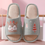 moterims vyrams pavasaris ruduo &scaron;lepetės namų buitinės vidaus grindų neslystančios keturių sezonų bendros poros namų lininės &scaron;lepetės medvilnė linas 36-37 pilka spalva