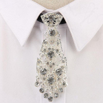 Personality Crystal Neckties Vyno vakarėlio vestuvių ceremonija Metaliniai trumpi prabangūs kaklarai&scaron;čiai Vyri&scaron;ki aksesuarai One size