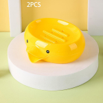 2 vnt. Mažos geltonos anties muilinės, Vonios kambario laikymo lentyna, Animacinė drenažinė muilinė, Buitinė vonios kambario kūrybinė muilinė