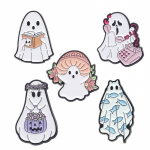 Naujas animacinis emalio ženkliukų rinkinys, individualizuotas pankroko gotikos skeletas, vaiduoklis, bu, mielas katinas, sagės, kuprinės atlapo ženkleliai, papuo&scaron;alai, dovana vaikams