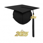 2025 Graduation Cap with Tassel Bachelors Hat with Adjustable Size Elastic Band Graduation Dress Accessory Master Degree Graduation Ceremony Hat Adult