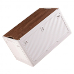 Sulankstoma sandėliavimo dėžė 36L Didelės talpos Vandeniui atsparios Ne&scaron;iojamos Plastikinės sandėliavimo dėžės Lauko stovyklavimui 36L 44.3x31.5x26cm/17.4x12.4x10.2in balta