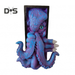 &bdquo;Octopus Bookend Book Nook&ldquo; 3D a&scaron;tuonkojų statulos knygų lentynos dekoras Vintage Fantasy Octopus knygos galo kam&scaron;tis, skirtas namų biuro knygų lentynai papuo&scaron;ti mėlyna