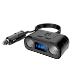 60W PD GREITO ĮKROVIMO QC3.0 Automobilinio lizdo adapteris 12V/24V 3 lizdų maitinimo skirstytuvas DC i&scaron;vestis su 8,5A 4 USB prievadais Automobilinis įkroviklis juoda