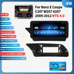 Ossuret Android 13 I&scaron;manioji automobilio radijo sistema Carplay 4G Mercedes Benz E-Class C207 W207 A207 NTG 4.0 4.5 5.0 2 Durų Autoradio Pagrindinis įrenginys 4W 4G 32G