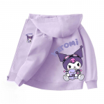 2025 MINISO Mink&scaron;ti ir mieli Kuromi Animaciniai Anime atributai Berniukams ir Mergaitėms Užtrauktuku užsegami džemperiai Rudens ir Žiemos Mada vaiki&scaron;kas džemperis su užtrauktuku 160 smėlis