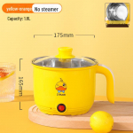 Kompakti&scaron;ka daugiafunkcinė elektrinė viryklė: Mini ryžių viryklė ir makaronų puodas studentų bendrabučiams stainless steel pot without grid