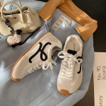 Wang Yibo's same 5cm inner height increase, casual color contrast splicing lace-up, new big head sports Forrest Gump training shoes for women 35