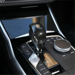 ABS Carbon fiber Style Car Inner Gear Lever Shift Knob Cover Trim For BMW G20 LB blue