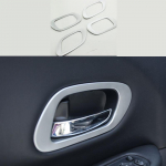 Cubierta de manija de puerta interior de coche, pegatina decorativa de ABS plateado para Honda HRV HR-V Vezel 2014 2015 2016 2017, sidabras