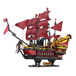 2088 VNT Karalienės Ker&scaron;to Piratų Laivo Statybiniai Blokeliai Modeliai Surinkimo Žaislai Mažų Dalelių Blokeliai Žaidimas Su &Scaron;viesomis Dovanos Papuo&scaron;alai No box