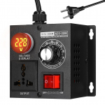 AC220V 5000W Bespakopis įtampos reguliatorius Ne&scaron;iojamas kintamos vienfazės įtampos valdiklis Temperatūros Greičio &Scaron;viesos Reguliatorius 10V-220V