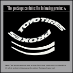 TOYO TIRES PROXES Universalus 3D atsparus vandeniui automobilio padangų lipdukas Automobilio rato guminiai sujungti raidžių lipdukai Priedai For One Tire