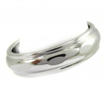 Bague Tungstene 'High Tech' Noir Argent&eacute; 62 sidabras