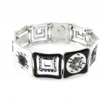 NOA [H8737] - Bracelet Cr&eacute;ateur 'Acapulco' noir blanc juoda