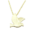 7bis [Q6143] - Collier artisanal 'Colombe' dor&eacute; - 13x13 mm auksas