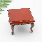 1:12 Miniatiūrinis maistas žaidimų namų žaislų modeliavimas Mini europieti&scaron;kas mažas suoliukas kvadratinis stalo baldų dekoravimas 1pcs table