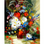 &bdquo;Pasidaryk pats&ldquo; 5D pilnas deimantinis dažymas kryželiu Gėlių krep&scaron;elis ir gėlės Deimantinis siuvinėjimas 20X30CM