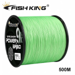 Fishing King 500M 9X sruogų pintas žvejybos valas, daugiagijinis 100 % PE valas, pintas žvejybos valas 1.0-0.16mm-25lb