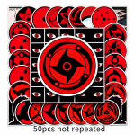 50 vnt. Rinkiniai Sharingan Graffiti Lipdukai Asmenybės lipdukai &bdquo;Pasidaryk pats&ldquo; riedlentė Mobiliojo telefono bagažo lipdukai Atsparūs vandeniui 50pcs