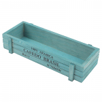 Gėlių vazonai Medinė gėlių vazonų dėžutė Sodo augalas Gėlių vazonų apdaila Kiemo miniatiūrinis kra&scaron;tovaizdžio vazonas Vintažinis medinis sultingas gėlių vazonas mėlyna